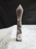 Druzy Moss Agate Tower