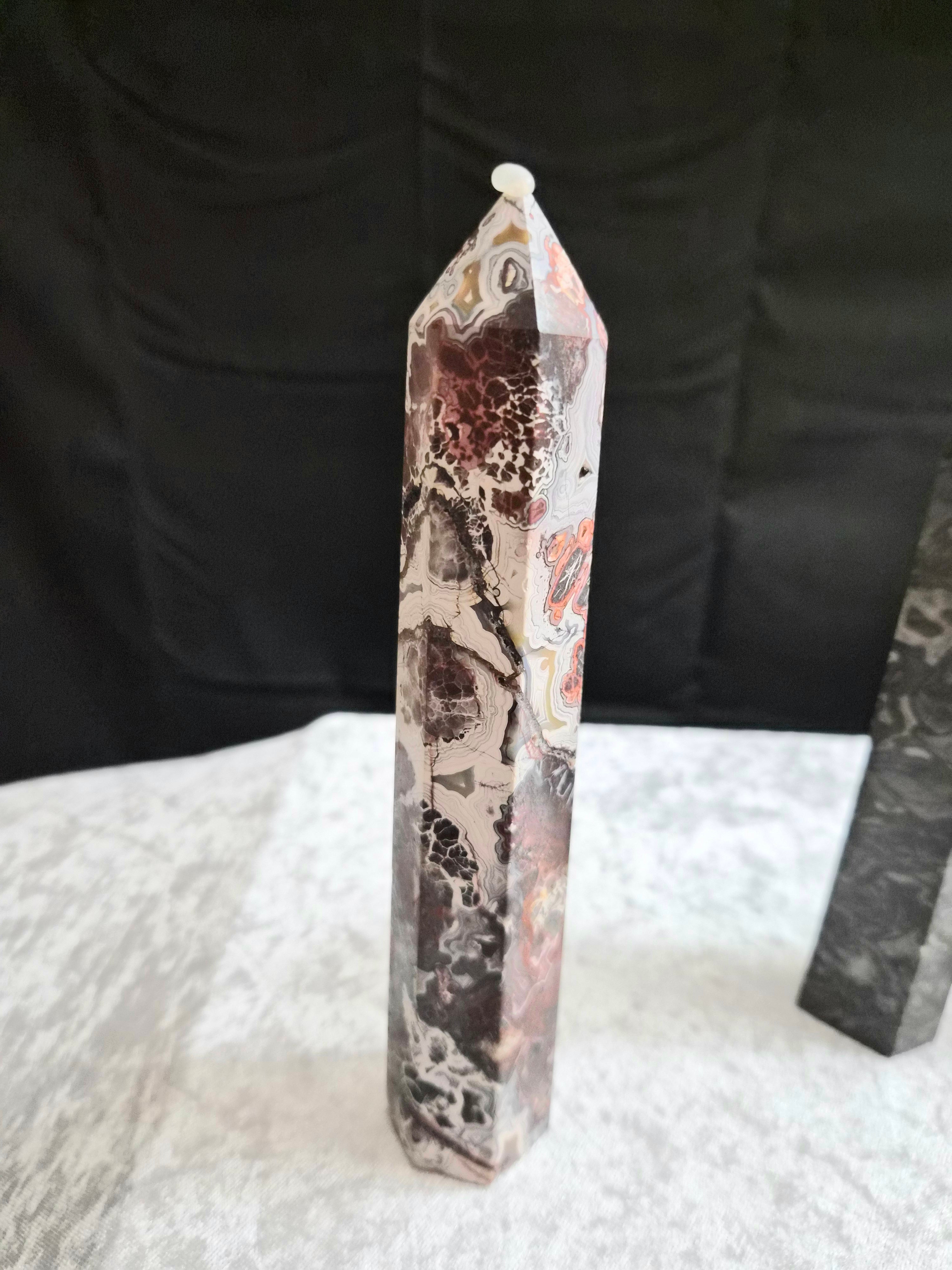 Druzy Mexican Agate Tower