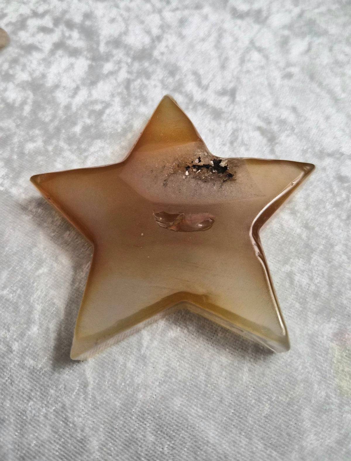 Light Druzy Carnelian Star