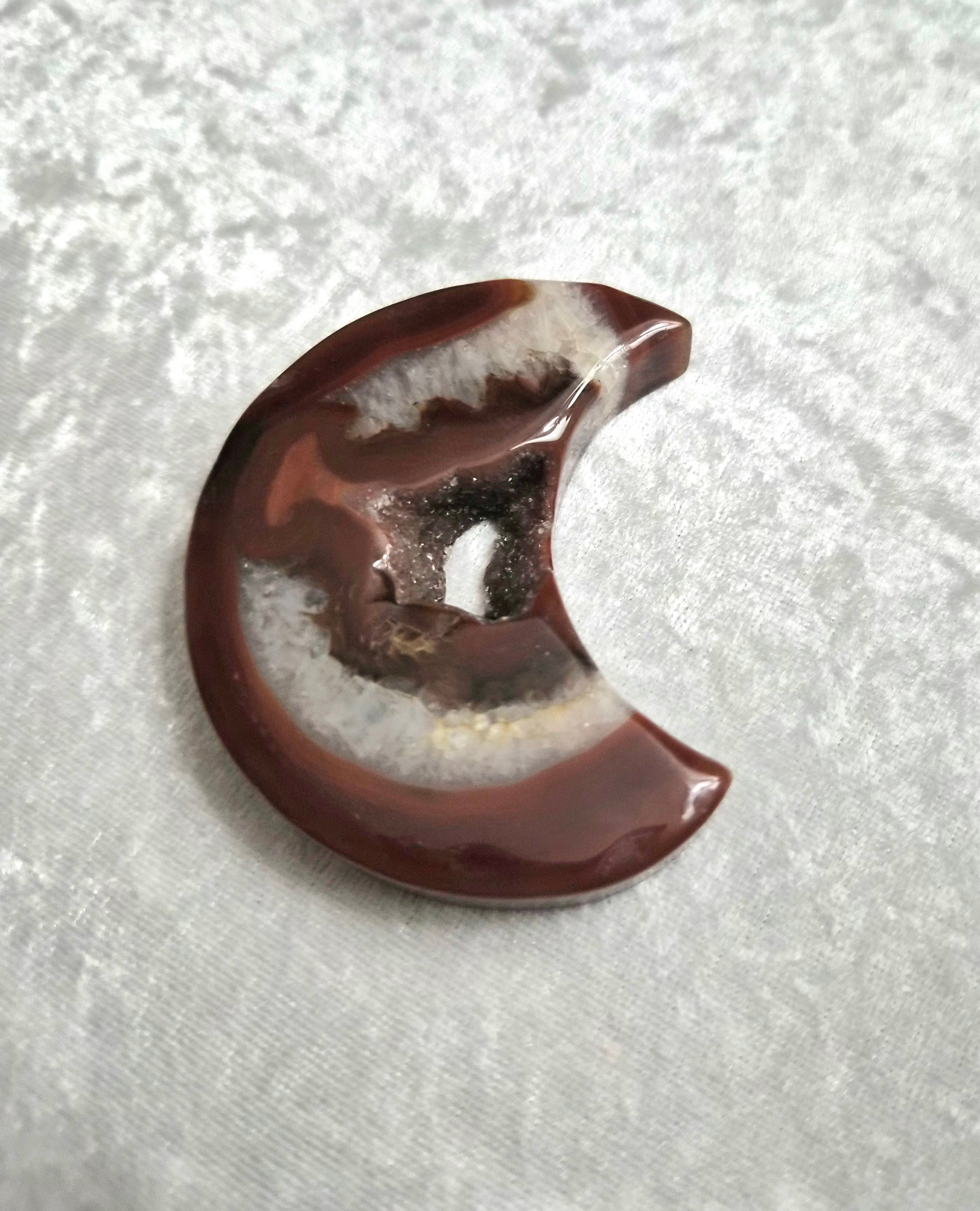 Druzy Carnelian Moon
