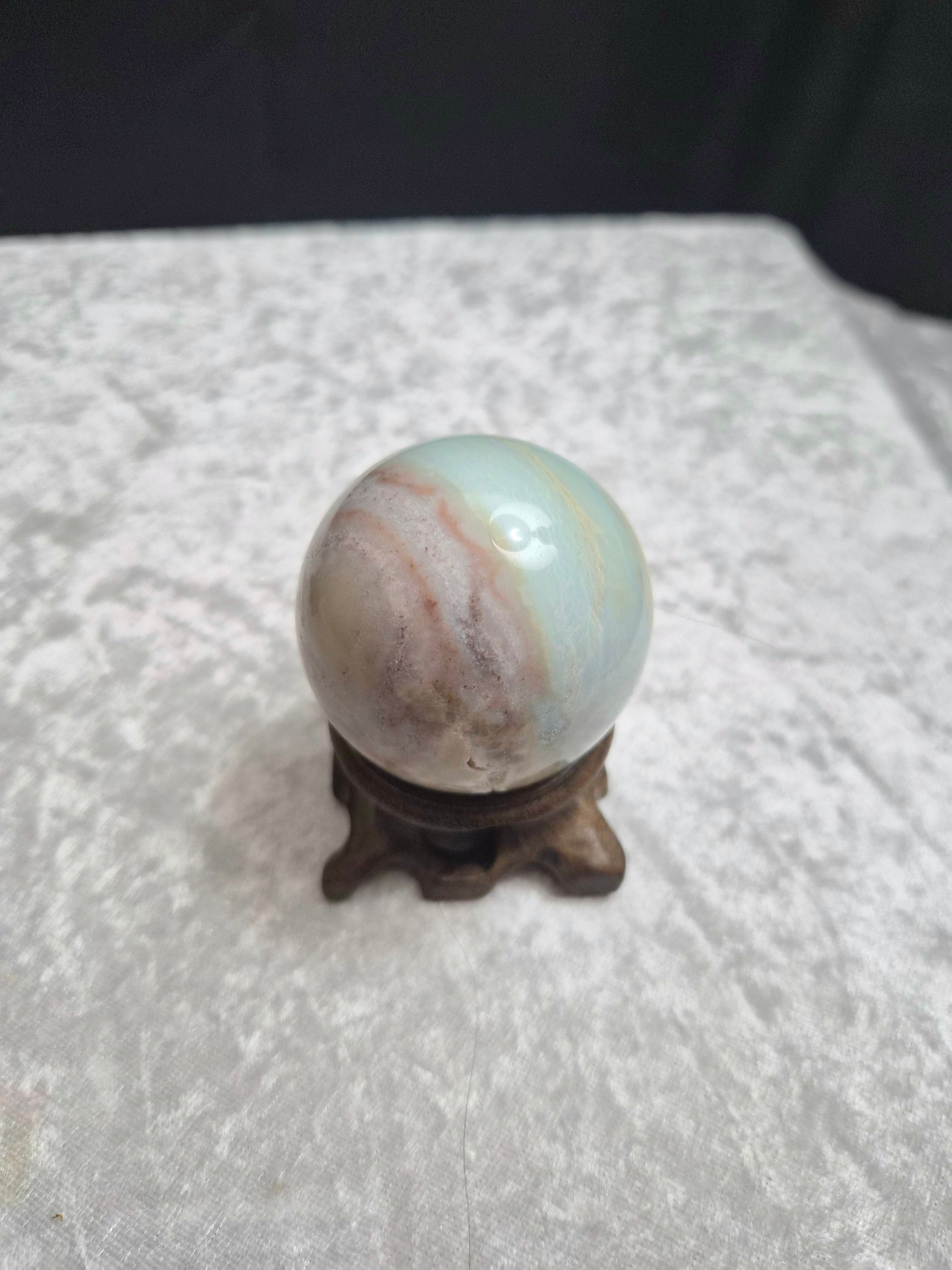 Blue Caribbean Calcite Sphere