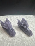 Purple Jade Dragon Head - one