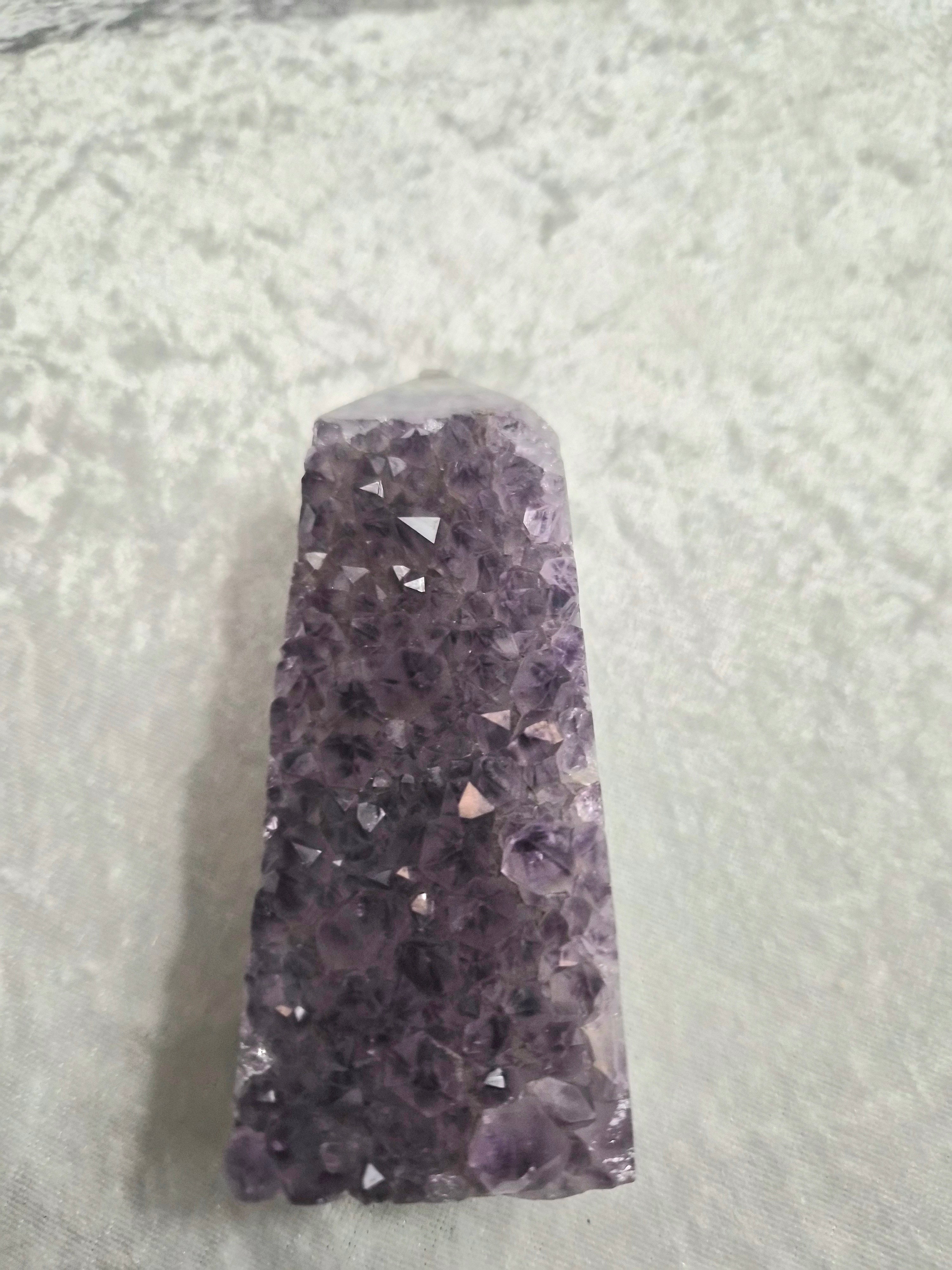 Amethyst with Agate Tower