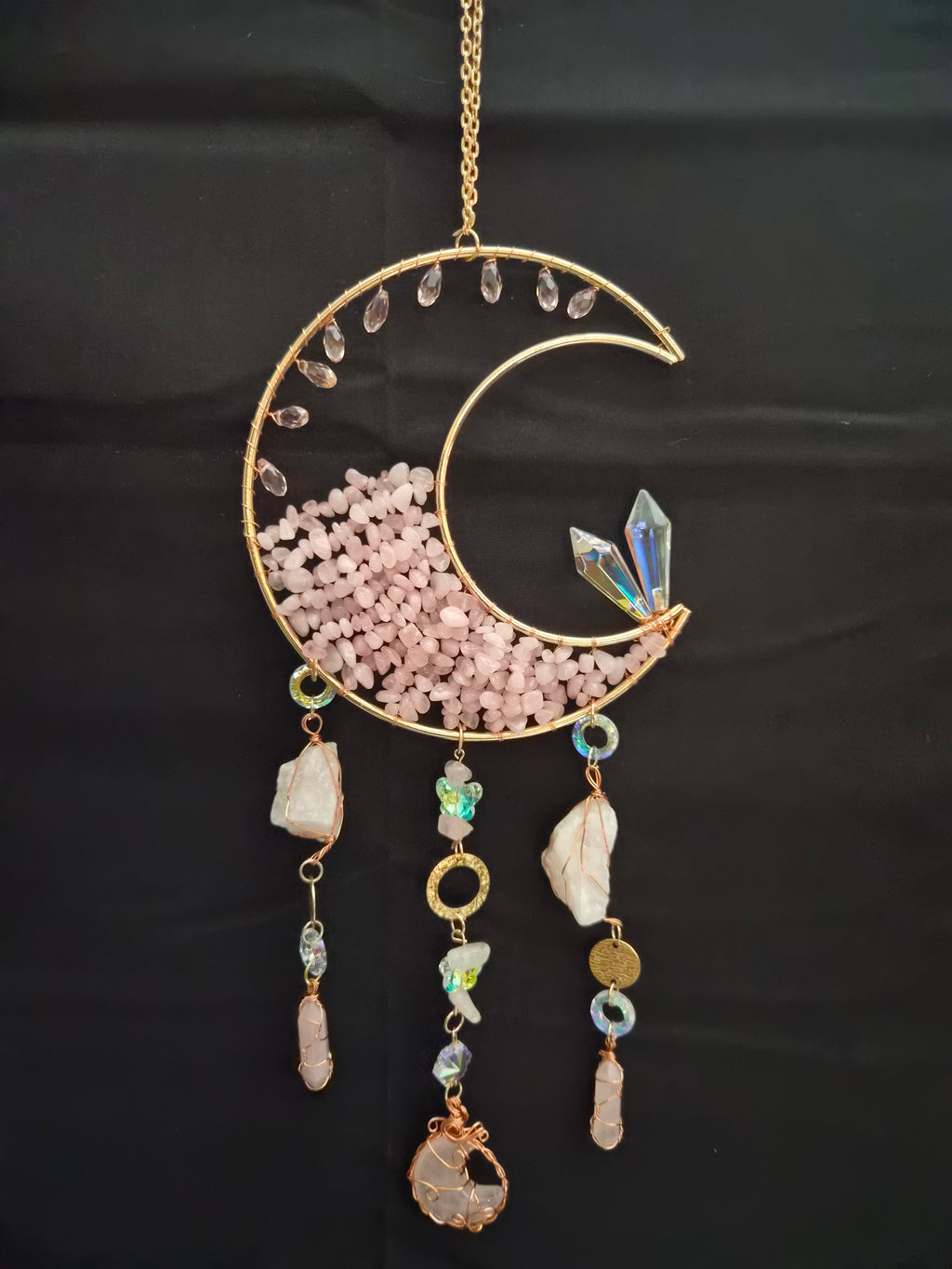 Rose Quartz Moon Sun Catcher