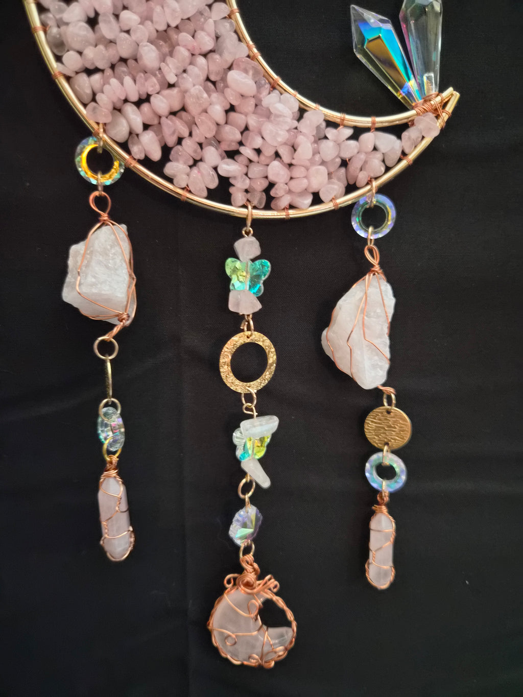 Rose Quartz Moon Sun Catcher