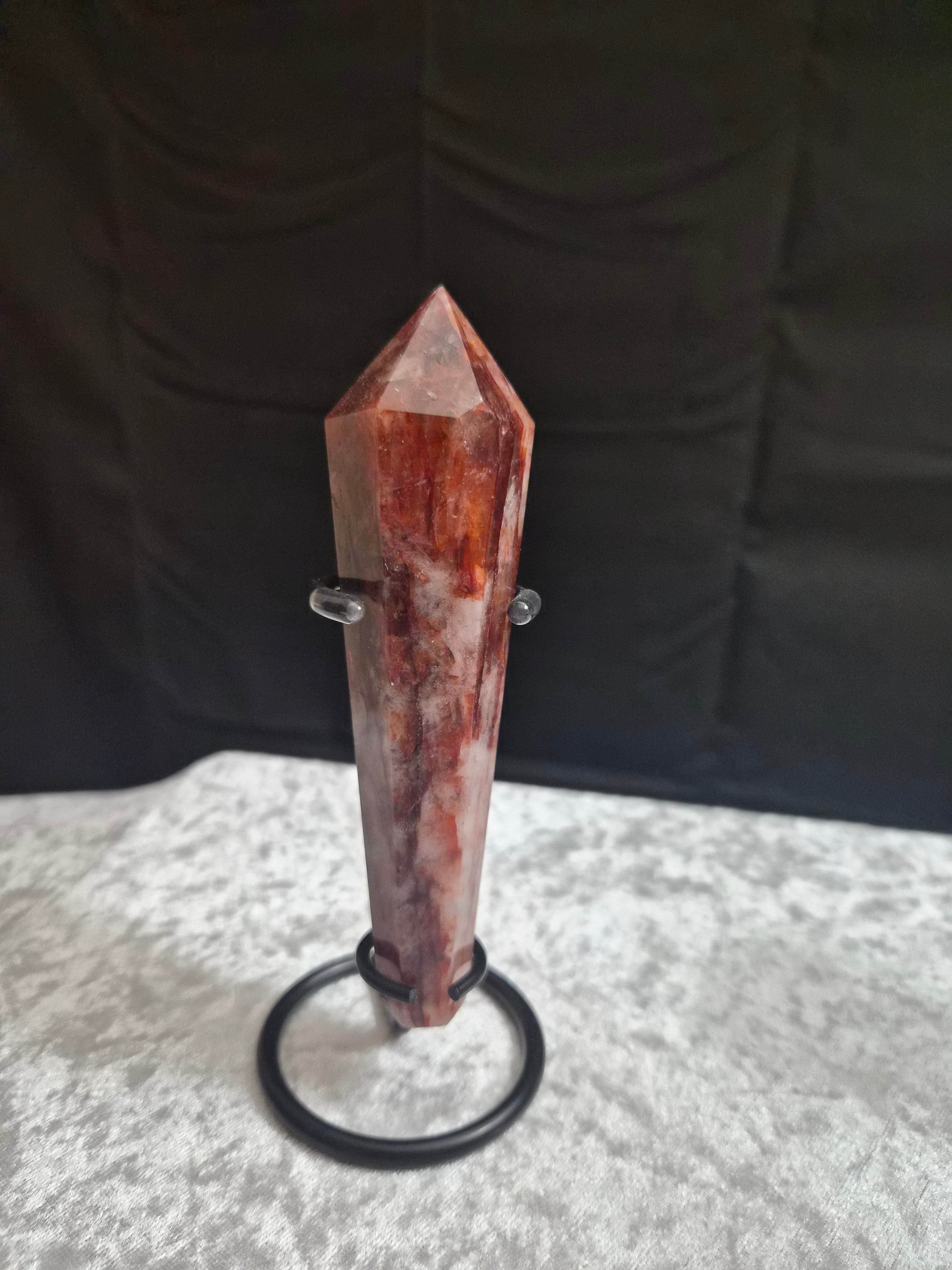 Fire Quartz Crystal Wand
