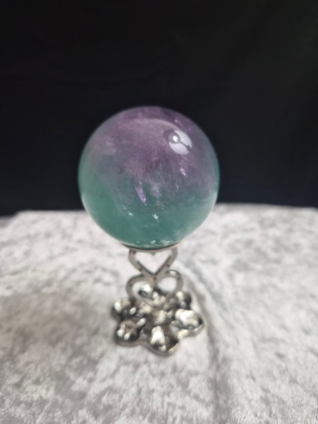Watermelon Fluorite Sphere