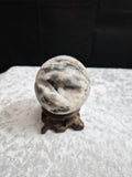 White Druzy Sphalerite Sphere