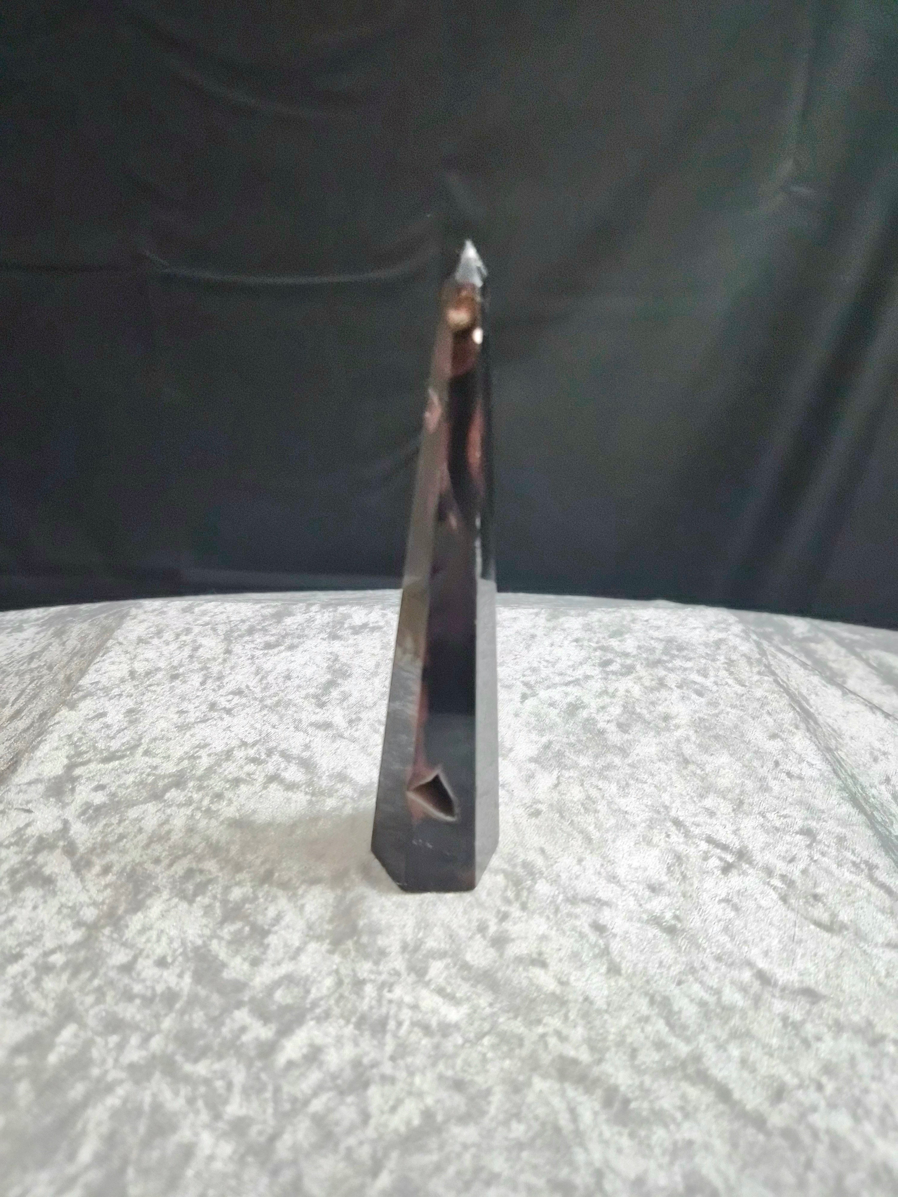 Druzy Black Lace Agate 5 7/8" tall