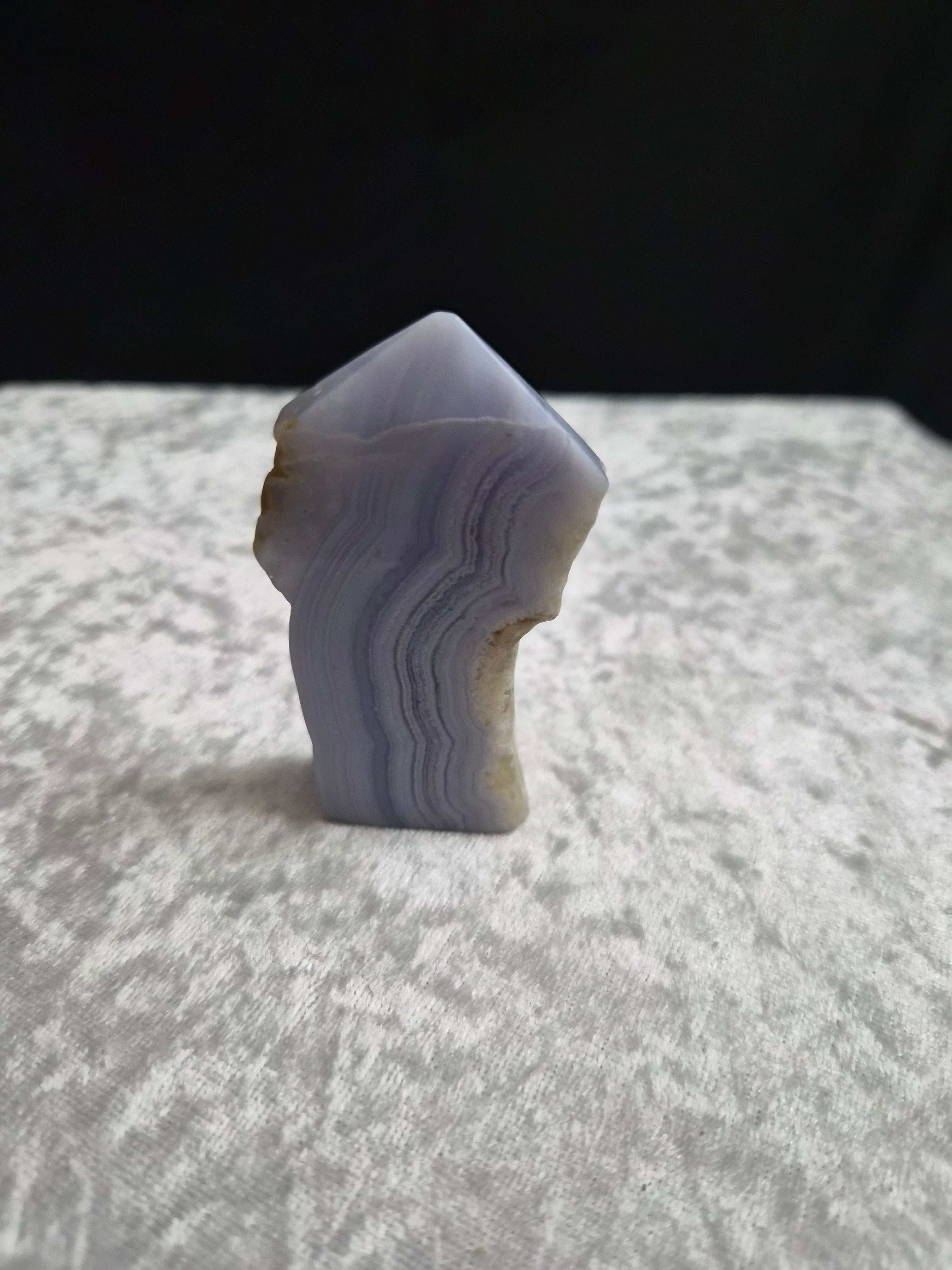 Blue Lace Agate Raw Side Tower