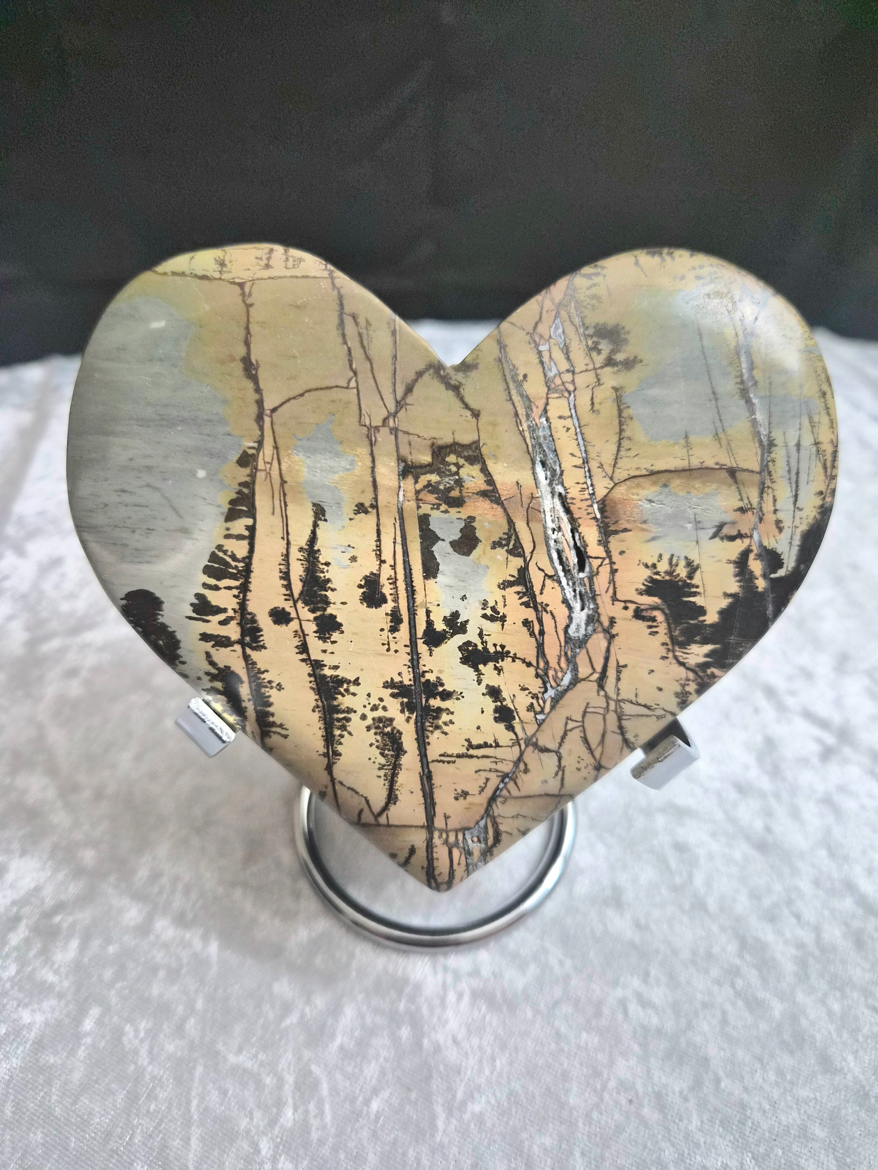 Picture Jasper Heart with stand
