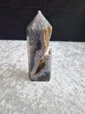 Druzy Moss Agate Tower
